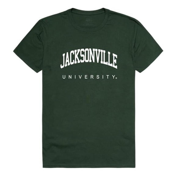 Jacksonville University Men College T-Shirt, Forest White - 2XL