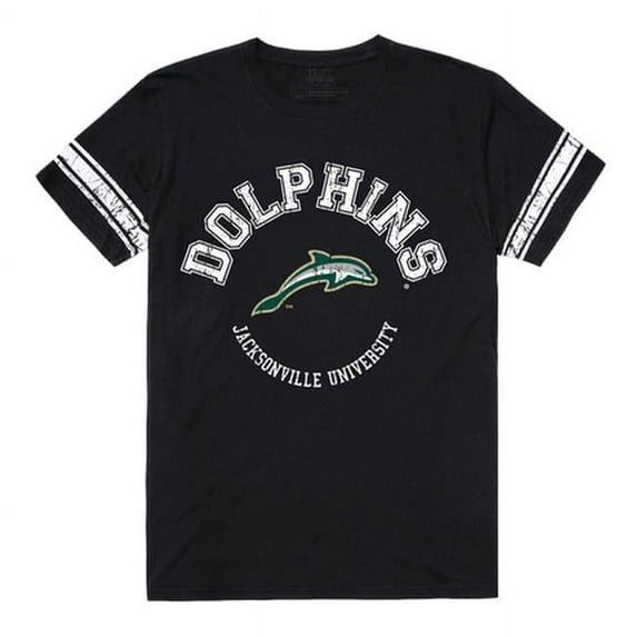 Jacksonville University Men Football T-Shirt, Black & White - Small