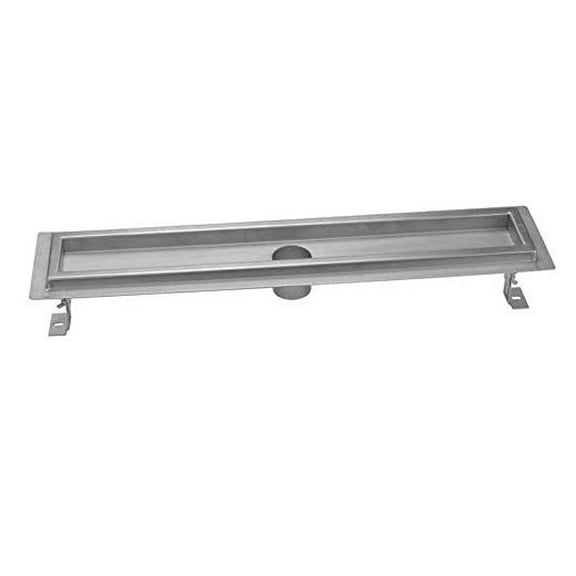 Jaclo 87236-PSS Bottom Outlet Shower Drain Channel - Polished Stainless Steel