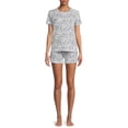 thumbnail image 1 of Jaclyn Crewneck T-Shirt and Boxers Sleep Set, 2-Piece, 1 of 6