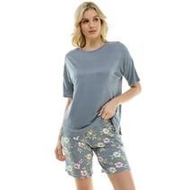Jaclyn Intimates Women's Tee and Bermuda Short Pajama Set, S-XL