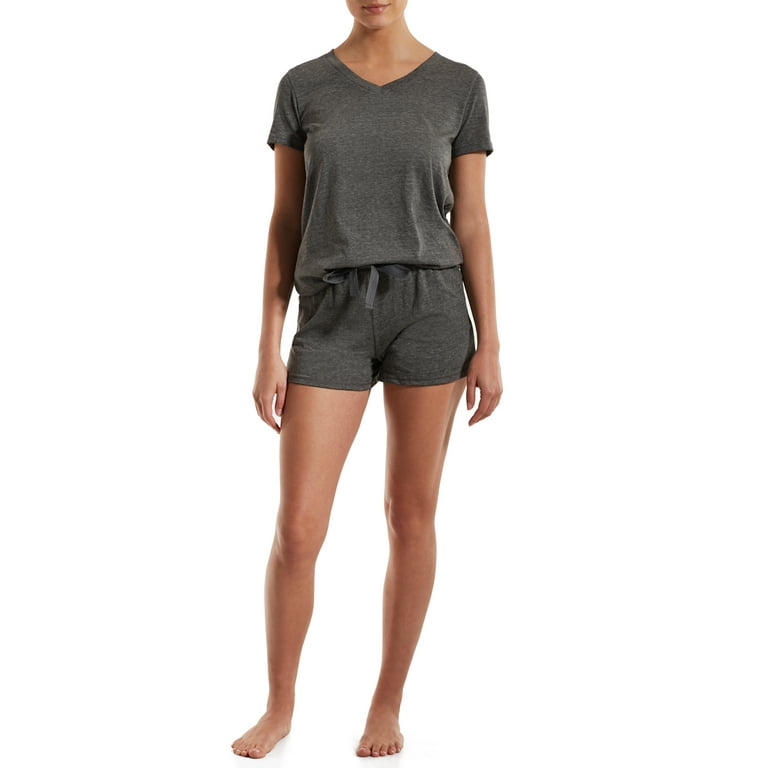 Jaclyn Intimates Women s Vintage Wash Short Sleeve V Neck Tee and