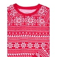 thumbnail image 1 of Jaclyn Kids Red Fair Isle Family Sleep Holiday Pajama Set, 2-Piece, Sizes 6-14, 1 of 2
