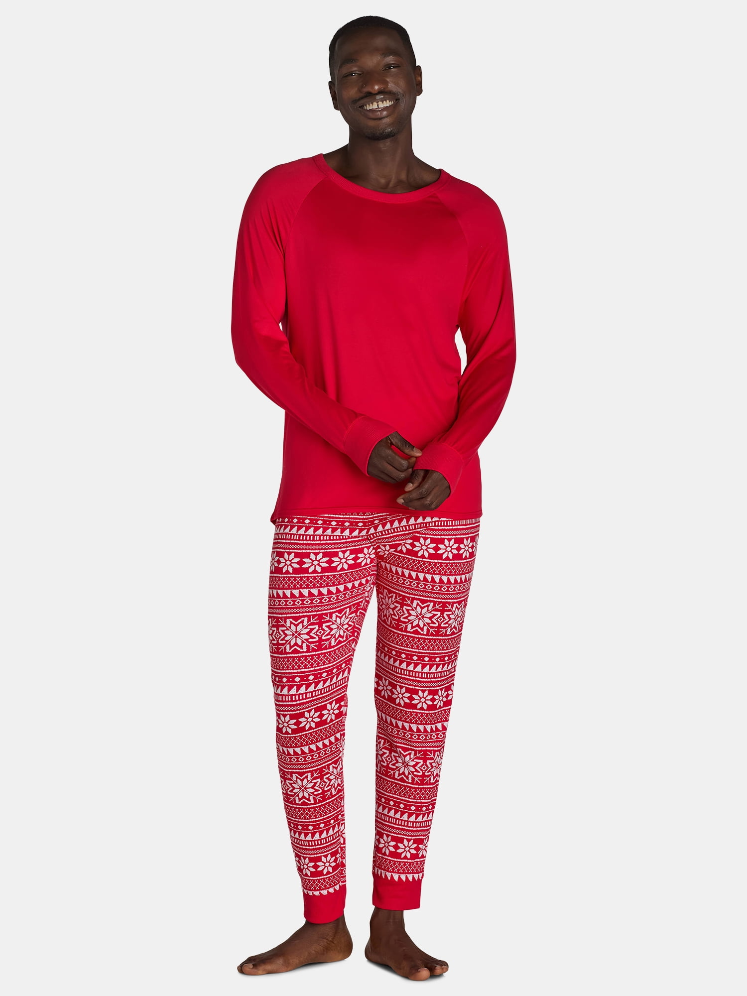 Jaclyn Men s Fair Isle Family Holiday Pajama Set 2 Piece Sizes S XL Walmart