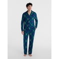 thumbnail image 1 of Jaclyn Men's Matching Family Pajamas Plaid Bear Print Top and Pants Set, 2 Piece, Sizes S-3XL, 1 of 5