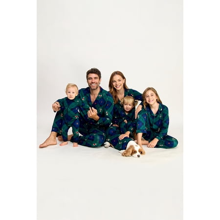 Jaclyn Pets Matching Family Pajamas Plaid Bear Print Tee, 1-Piece, Sizes XS-2X