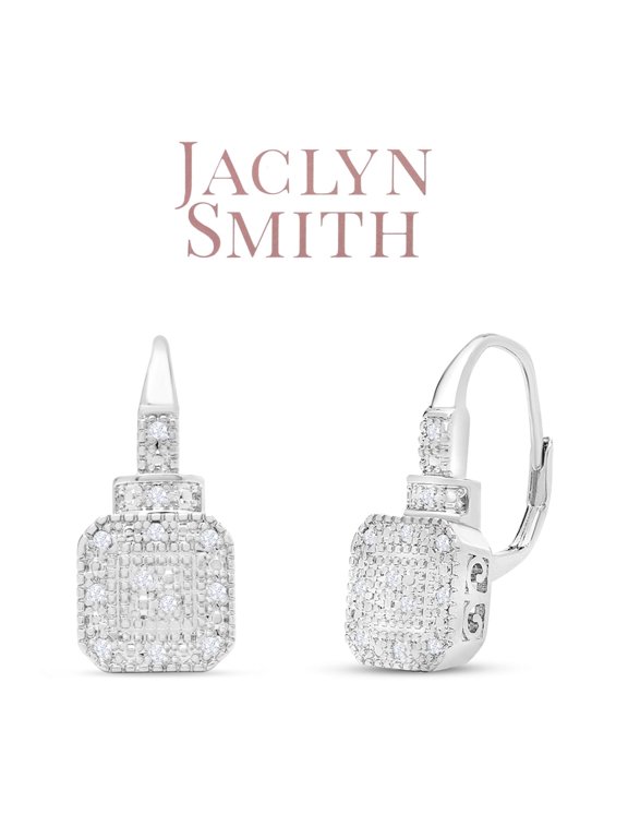 1/4 Carat Sparkling Created Diamond Leverback Earrings, 3/4 Inch
