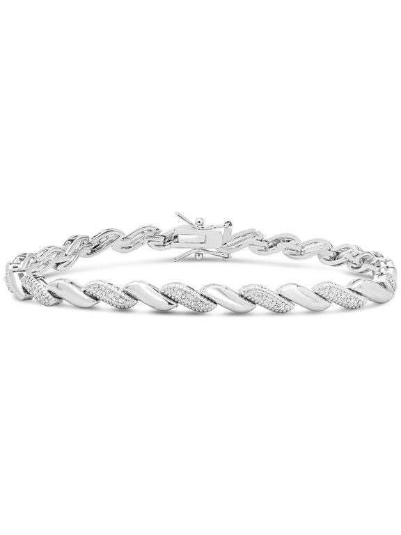 1 Carat Sparkling Moissanite San Marco Bracelet, 7 Inches