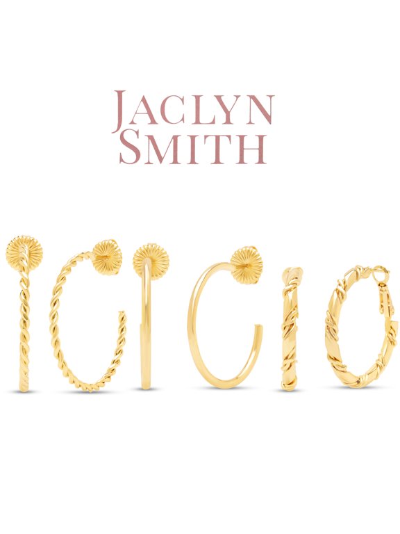 Classic Gold Hoop Earrings Set of 3