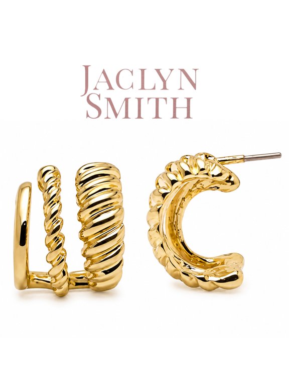 Cuff Hoop Earrings In Gold