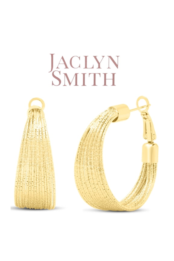 Luminescent Hoop Earrings In Gold
