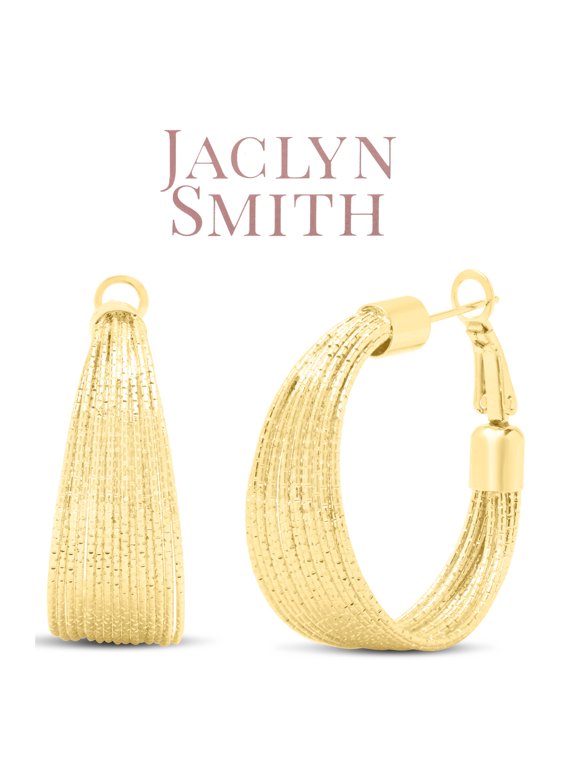 Luminescent Hoop Earrings In Gold