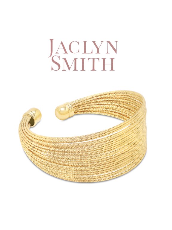 Luminescent Wide Gold Cuff Bracelet