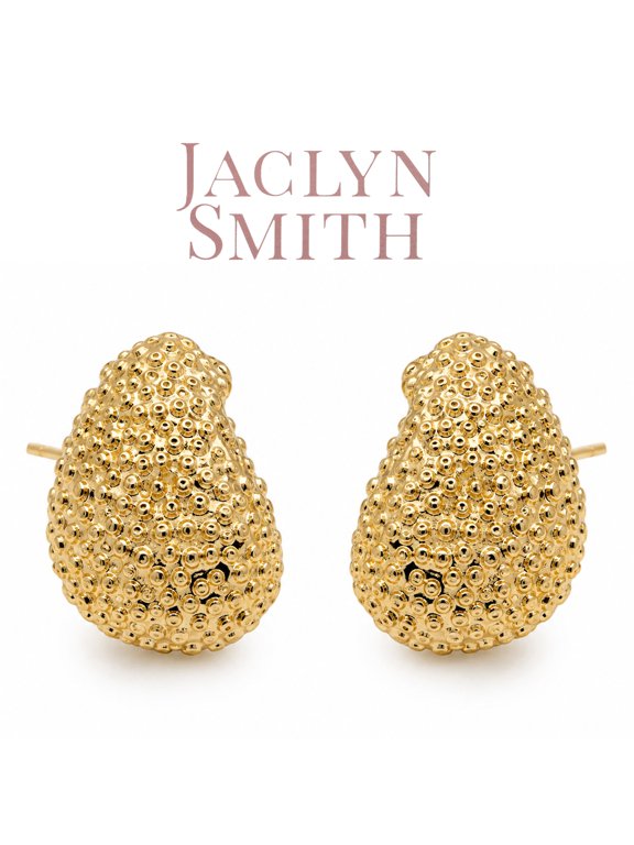 Textured Statement Earrings In Gold