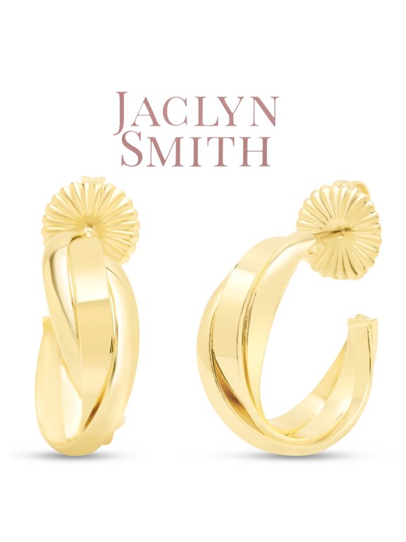 Thick Hoop Earrings In Gold