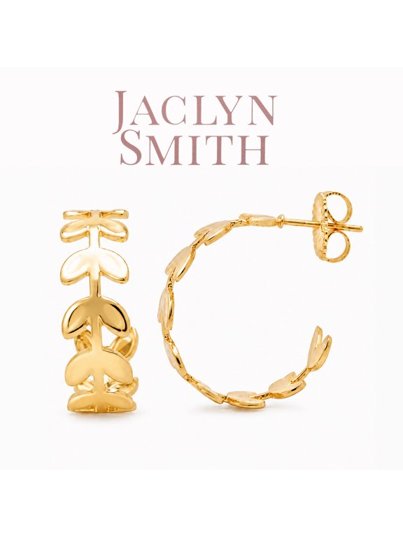 Vine Hoop Earrings In Gold