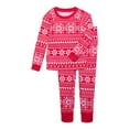 thumbnail image 1 of Jaclyn Toddler Red Fair Isle Family Sleep Holiday Pajama Set, 2-Piece, Sizes 6-14, 1 of 3