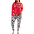 thumbnail image 1 of Jaclyn Women and Women's Plus Holiday Printed Long Sleeve Pajama Set, 1 of 5