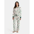 thumbnail image 1 of Jaclyn Women's Holiday Long Sleeve Sleep Top and Open Leg Pants Pajama Set, 2-Piece, Sizes S-XL, 1 of 4