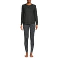thumbnail image 1 of Jaclyn Women's Long Sleeve Waffle Top and Jogger Sleep Set, 2-Piece, 1 of 5