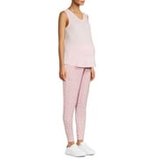 JACLYN INTIMATES Jaclyn Women's Maternity Lush Luxe Top and Jogger Set, 2-Piece