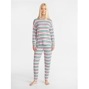 JACLYN Women's and Women's Plus Holiday Graphic Sleep Tee and Jogger Pants Pajama Set, 2-Piece, Sizes XS-3X