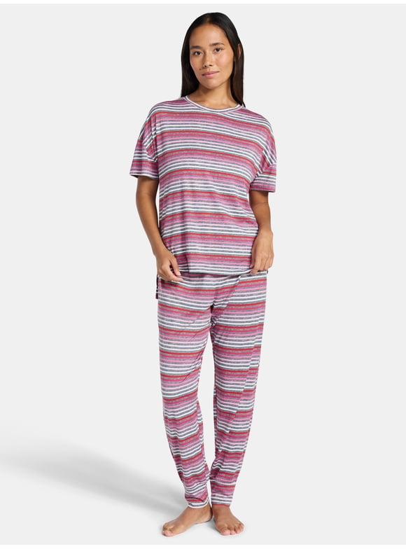 Women's Valentine's Day Sleep Tee and Jogger Pants Pajama Set, 2-Piece, Sizes S-XL