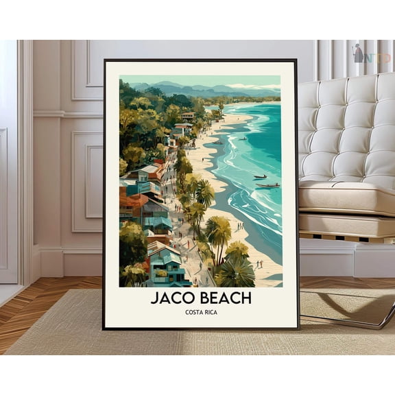 Jaco Beach Costa Rica Poster, Unframed Paper Poster 8x10in