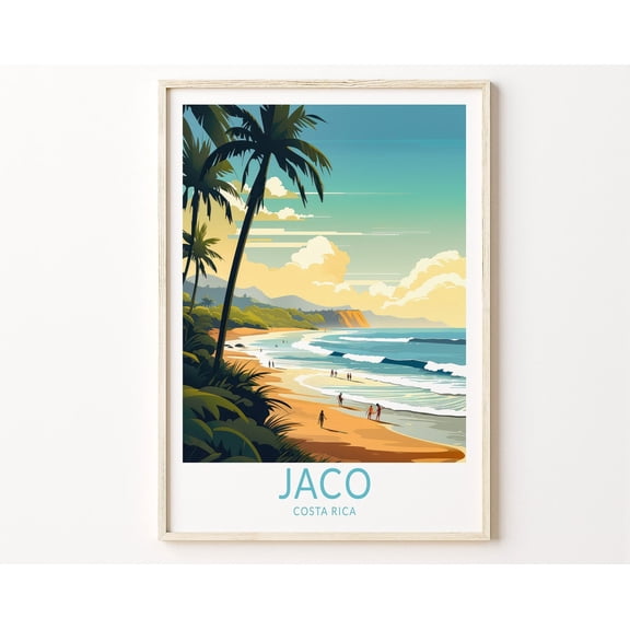Jaco Costa Rica Travel Print, Jaco Costa Rica Travel Poster Print, Jaco Costa Rica Wall Art, Jaco Costa Rica Travel Wall Decor Wall Art, Modern Wall Decor, 8x12 UNFRAMED