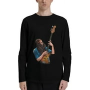 Jaco Pastorius Men's Long Sleeve T-Shirt Cotton Crew Neck Graphic Shirt Classic Tees Black