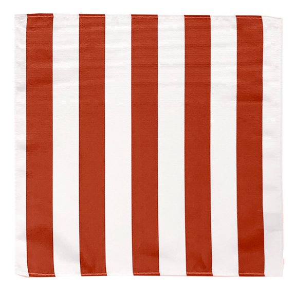 Jacob Alexander 1-Inch College Stripe Woven Pocket Square Handkerchief Hanky - Orange White