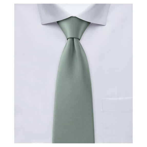 Jacob Alexander 14 inch Boys Ties - Pre-Tied Clip-On Neckties for Kids Formal Wedding Graduation School Uniforms - Dusty Sage
