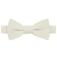 thumbnail image 1 of Jacob Alexander Boy's Kids Pretied Banded Adjustable Solid Color Bowtie - Cream, 1 of 4