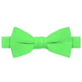 thumbnail image 1 of Jacob Alexander Boy's Kids Pretied Banded Adjustable Solid Color Bowtie - Lime, 1 of 4