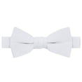 thumbnail image 1 of Jacob Alexander Boy's Kids Pretied Banded Adjustable Solid Color Bowtie - White, 1 of 4