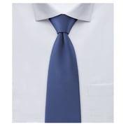 Jacob Alexander Boy's Regular Self Tie Prep Solid Color Necktie - Steel Blue