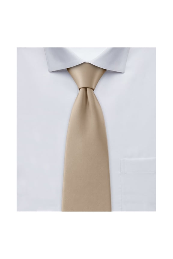 Boy's Regular Self Tie Prep Solid Color Necktie - Tan
