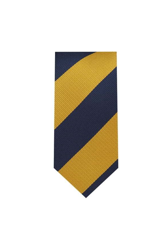 Boys' Prep 1-Inch College Stripe Woven Regular Self-Tie Neck Tie - Gold Navy