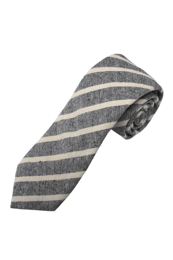 Boys' Prep Emery Variegated Diagonal Stripe Regular Self-Tie Neck Tie - Black