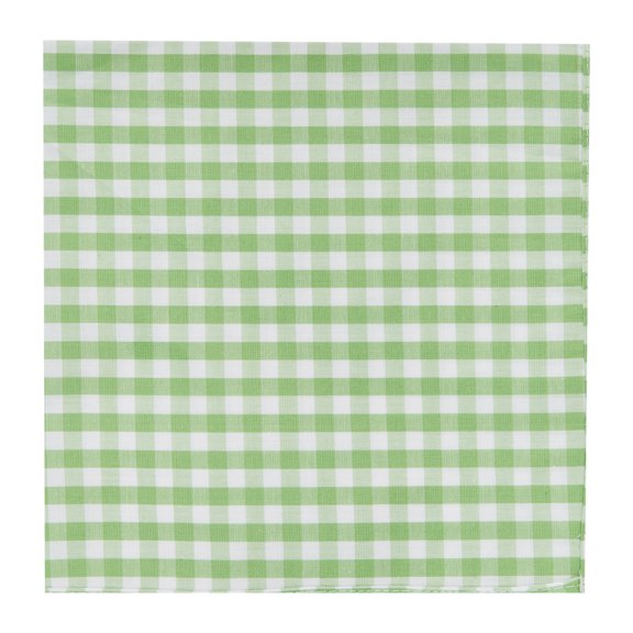 Jacob Alexander Gingham Checkered Pattern Pocket Square Handkerchief Hanky - Lime Green