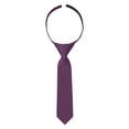 thumbnail image 1 of Jacob Alexander Infant's Toddler's 8 inch Solid Color Pre-Tied Hook and Loop Band Tie - Eggplant Purple, 1 of 6