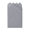 thumbnail image 1 of Jacob Alexander Linen Handrolled 15" x 15" Pocket Square Hanky - Silver, 1 of 4
