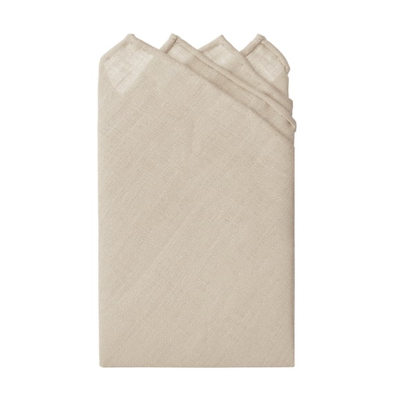 Jacob Alexander Linen Handrolled 15" x 15" Pocket Square Hanky - Tan