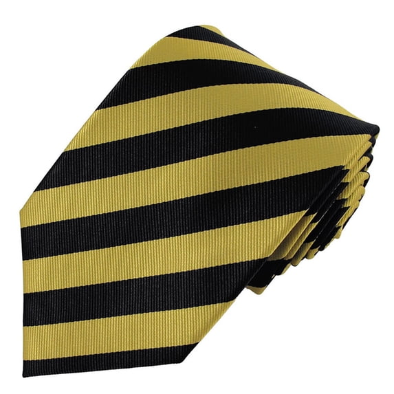 Jacob Alexander Men's 1/2-Inch Stripes School College Slim Neck Tie - Gold Black