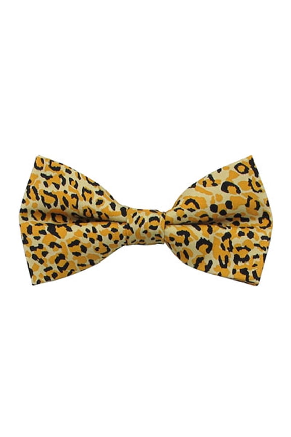 Men's Cheetah Animal Print Pre-Tied Clip-On Bow Tie