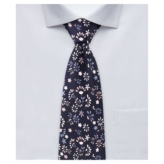 Jacob Alexander Men's Ditsy Floral Pattern 2.5 inch Slim Width Neck Tie - Cool Floral