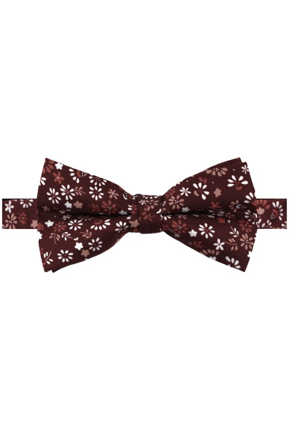 Men's Ditsy Floral Pattern Pre-Tied Adjustable Banded Bow Tie - Warm Floral