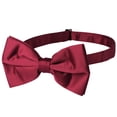 thumbnail image 1 of Jacob Alexander Men's Solid Color Extra Large Pre-Tied Bow Tie - Burgundy, 1 of 5