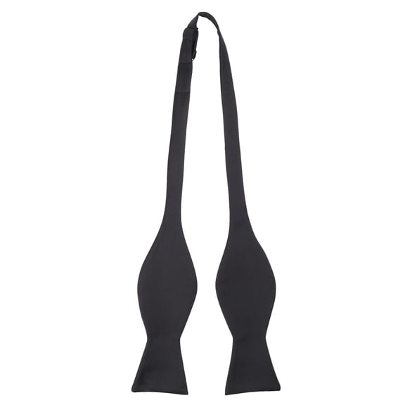 Jacob Alexander Men's Solid Color Extra Large Self-Tie Bow Tie - Black
