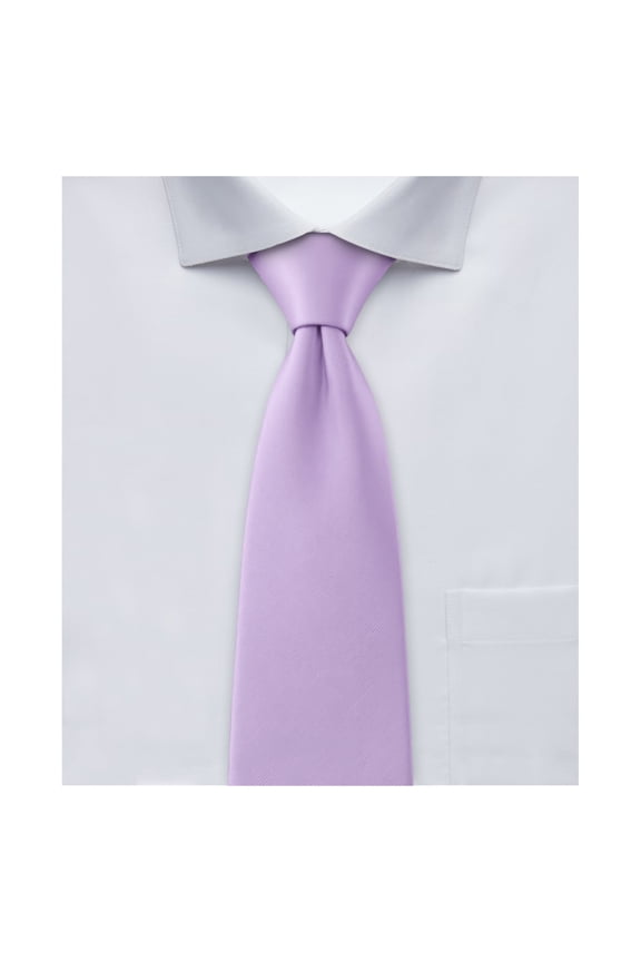 Men's Extra Long Solid Color Tie - Lavender